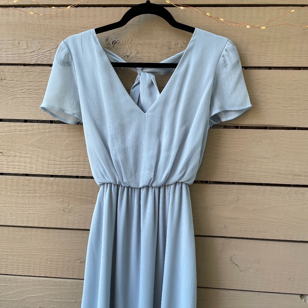 Wayf bridesmaid dress open back floor length